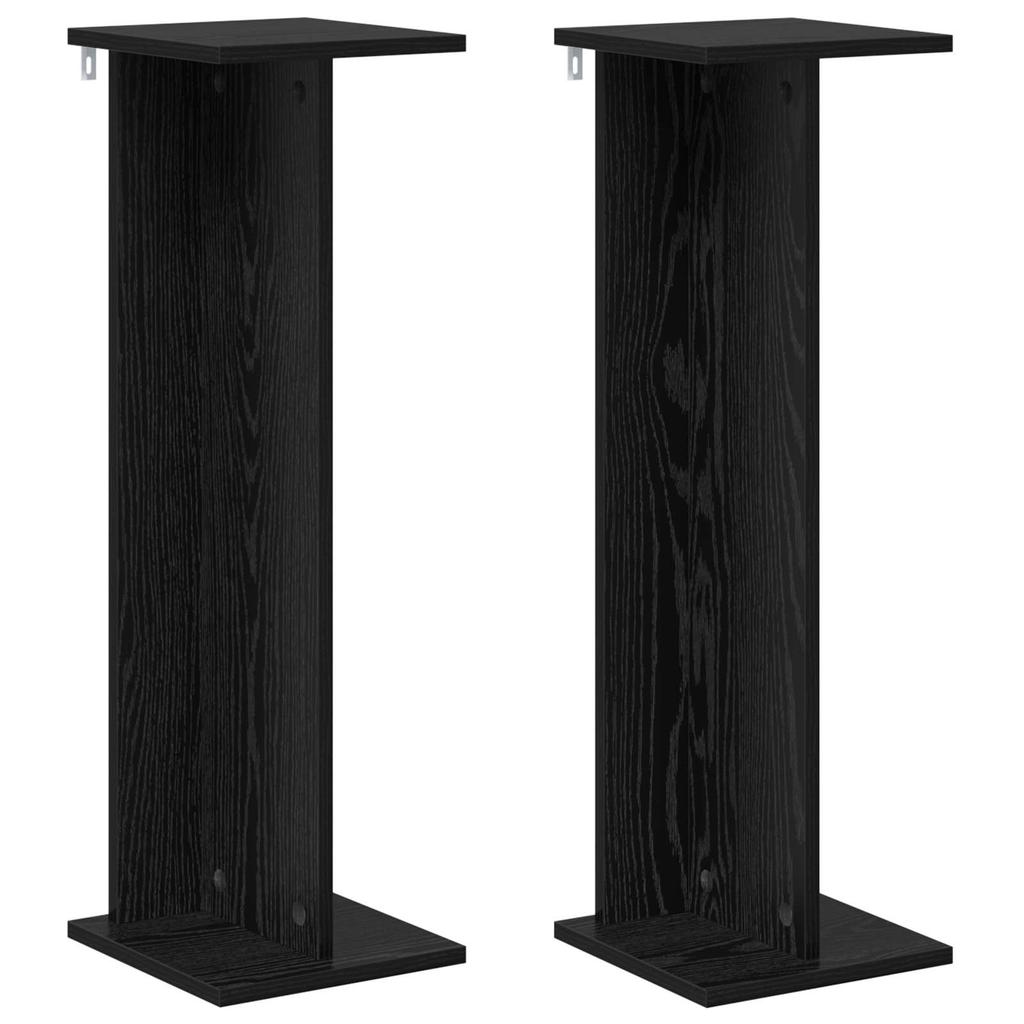 Plant Stand 2 Pcs Black Oak 25 X 25.5 X 80.5 Cm
