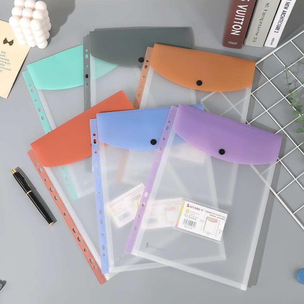 6 pcs Perfect PP Binder Folders Clear A4 Punched Pockets Large-Capacity Loose Leaf Label Loose-Leaf Home Office