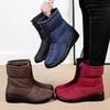 Waterproof Snow Boots for Women Winter Warm Plush Ankle Booties Front Zipper Non Slip Cotton Padded Shoes Woman Size