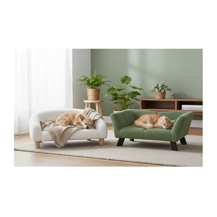 Canape pour chien ou chat Sofa vert 62 x 43 x 25 cm