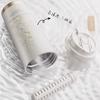 Travel Leak-proof Coffee Mug Stainless Steel Vacuum Thermos Bottle Cold Drink Cup Portable Straw Cup Thermos Cup Portable Cup