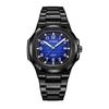 Men's Waterproof Watch Big Dial Stainless Steel Band Luminous Quartz Wristwatch with Date Display for Men