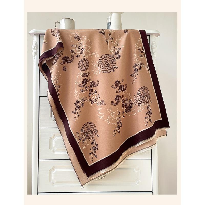 Versatile Elegant Vintage Chinese Style Warm Scarf For Women Winter