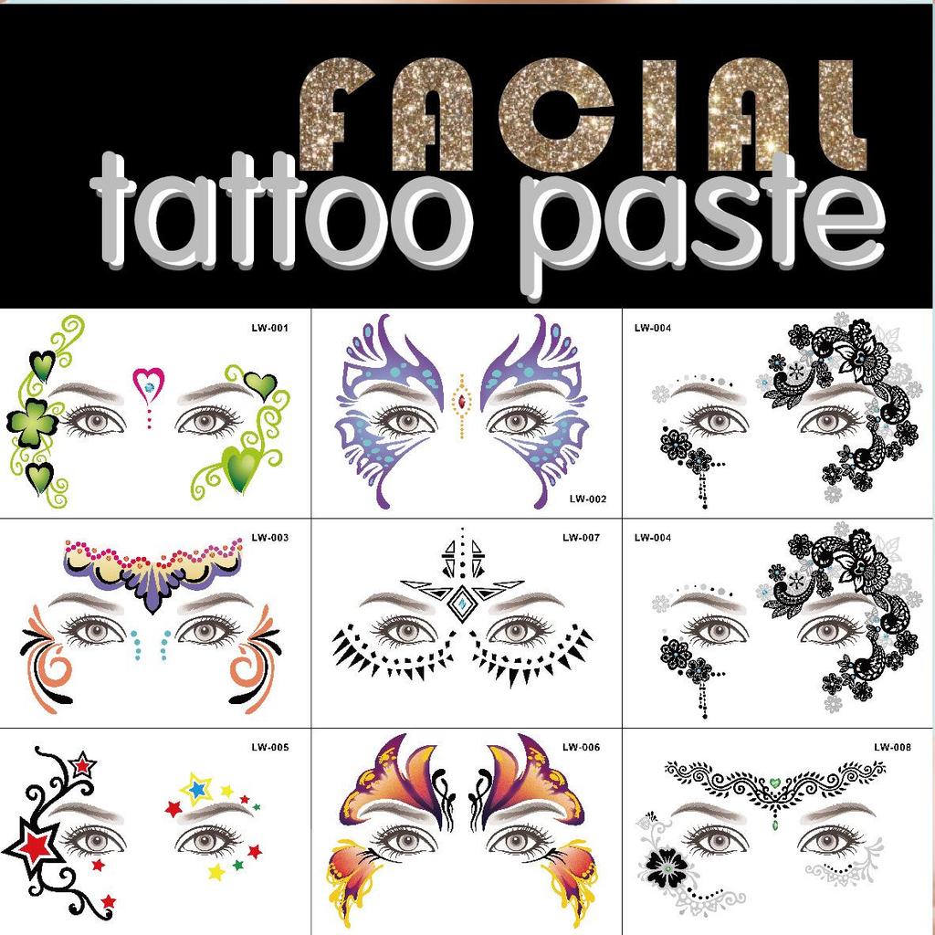 Waterproof Halloween Face & Body Temporary Tattoo Stickers for Makeup & Decoration