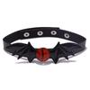 Halloween Devil Bat Wing Choker Necklace, Leather Bat Choker, Leather Collar Necklace for Women Halloween Cosplay