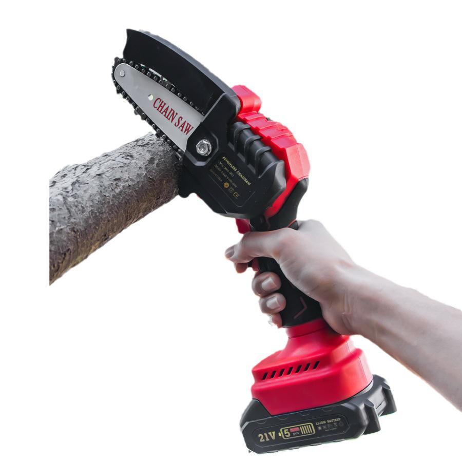 HILDA Brushless Chainsaw 4/6 Inch: High-Power, Dual-Handed Electric Chainsaw with Large Capacity