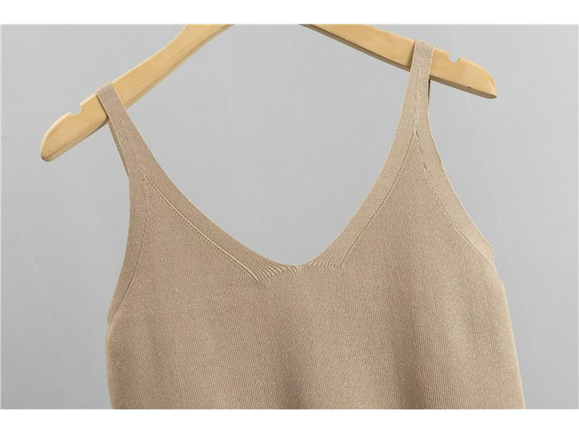 2025 Herbst/Winter Damen Europäisches Dreiteiler-Set: Trendiger Strick-Cardigan, Camisole und Hose mit weitem Bein