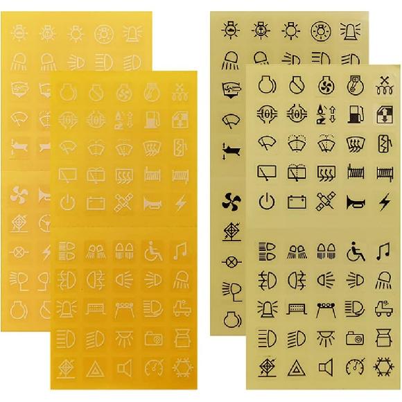 

144 Clear Switch Label for Dashboard Central Console Switch Panel Decal for Circuit Panel Marine Boat Truck Camper Dashboard Switch Control Labels White+Black Stickers