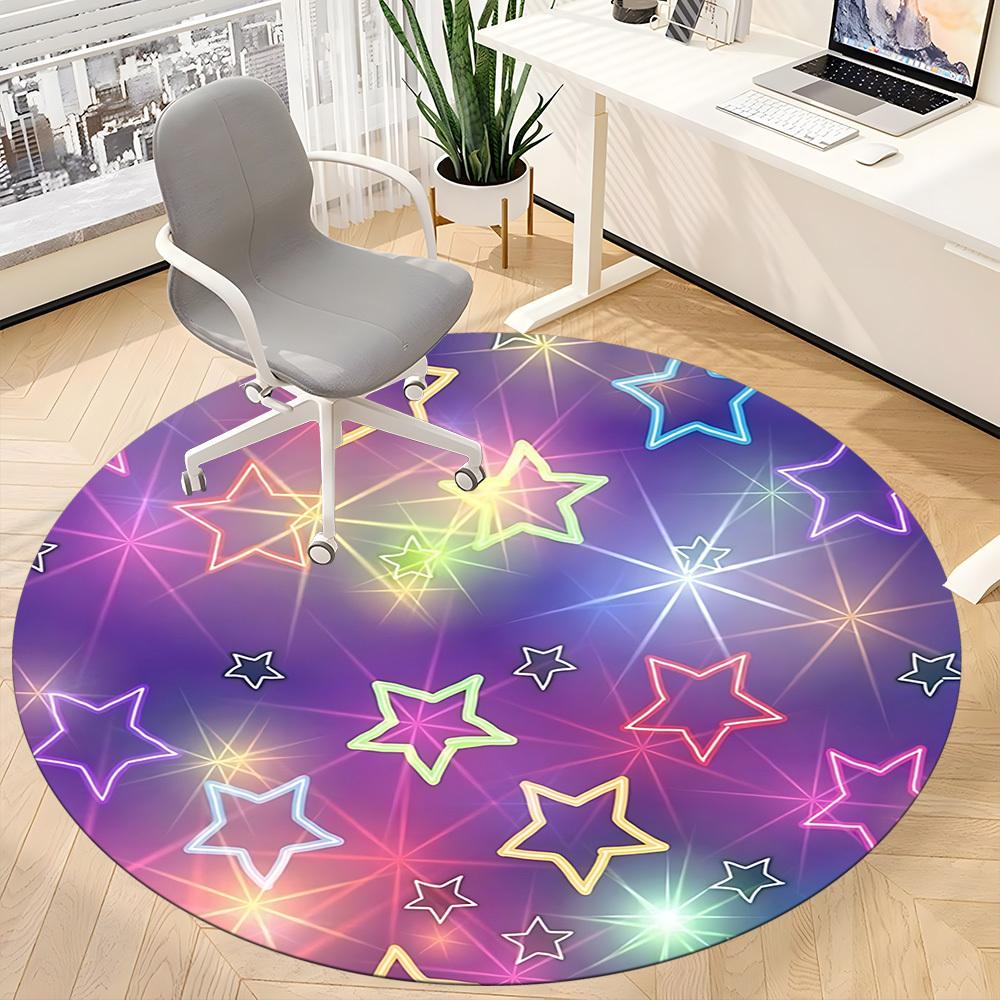 1pc Star SkyChair Carpet for Office, Indoor Non-Slip Washable Polyester Fiber Carpet, Mat For Office, Machine Washable