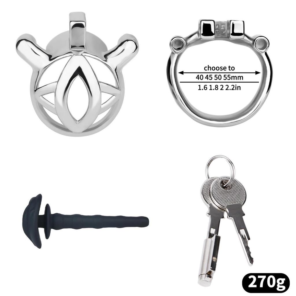 FRRK Men's Stainless Steel Cock Chastity Lock - Adult Toy