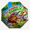 1PC Animal Family Umbrella-8-Rib Reinforced, Automatic Open, Lightweight & Durable, Fashion Accessory for Outdoor, H0323