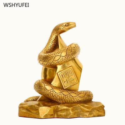 Home Decoration Accessories Metal Snake Feng Shui Ornaments Mascot Office Decorations Metal Handicrafts Zodiac Snake 1pcs