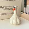 Fun Ceramic Duck Cute Animal Shaped Ornament Office Desktop Stress Relief Garlic Shaped Forgetting Duck Small Ornament Ornament