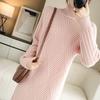 Women's Mid-Length High-Neck Wool Knit Sweater Dress for Autumn/Winter 2025 - Thickened Inner Layer