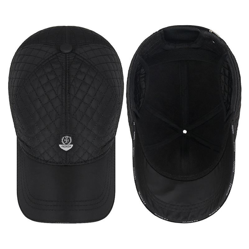 Podzim Zima Pánská baseballová čepice Teplá kosočtvercová čepice Venkovní ochrana uší Větruodolná čepice