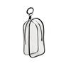 19cm Clear PVC Display Bag with Keychain for Mystery Box Mini Figures Doll Carrying Display Case Keychain Pouch for Collectibles