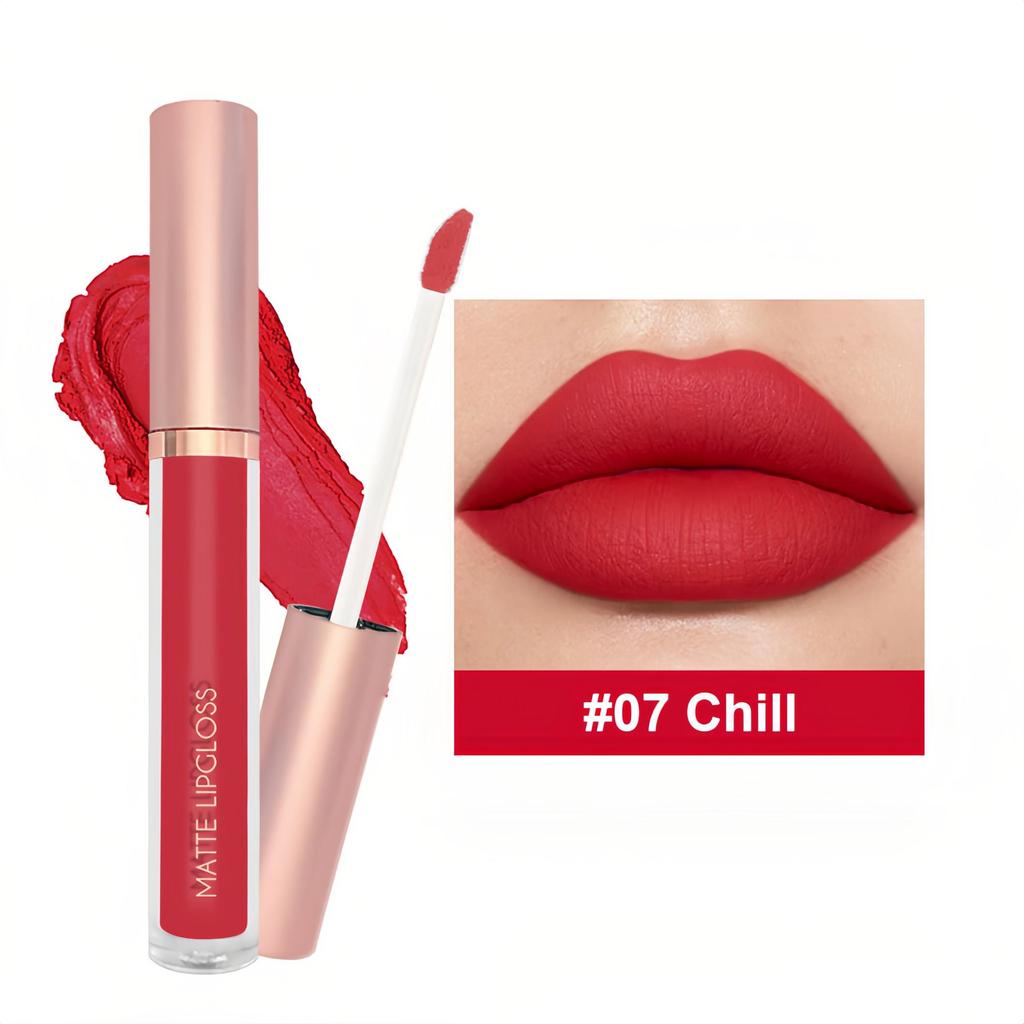 Sexy and Long-lasting Matte Liquid Lipstick Long Lasting Non Transfer Nude & Dark Shades 12 Colors Waterproof Lip Gloss Women's Beauty