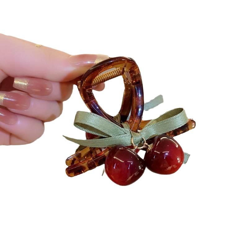 Influencer Cherry Bow Claw Clip for Women - Medium 2024 Style
