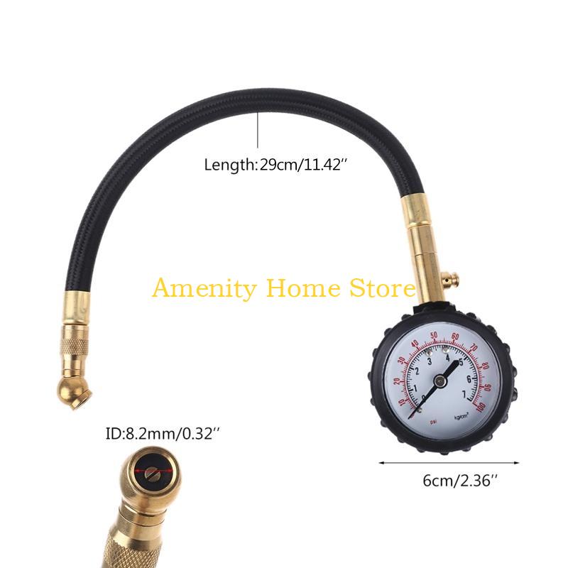 F26C Heavy Duty Tire Pressure Gauge Easy to Read Dial Tire Pressure Gauge