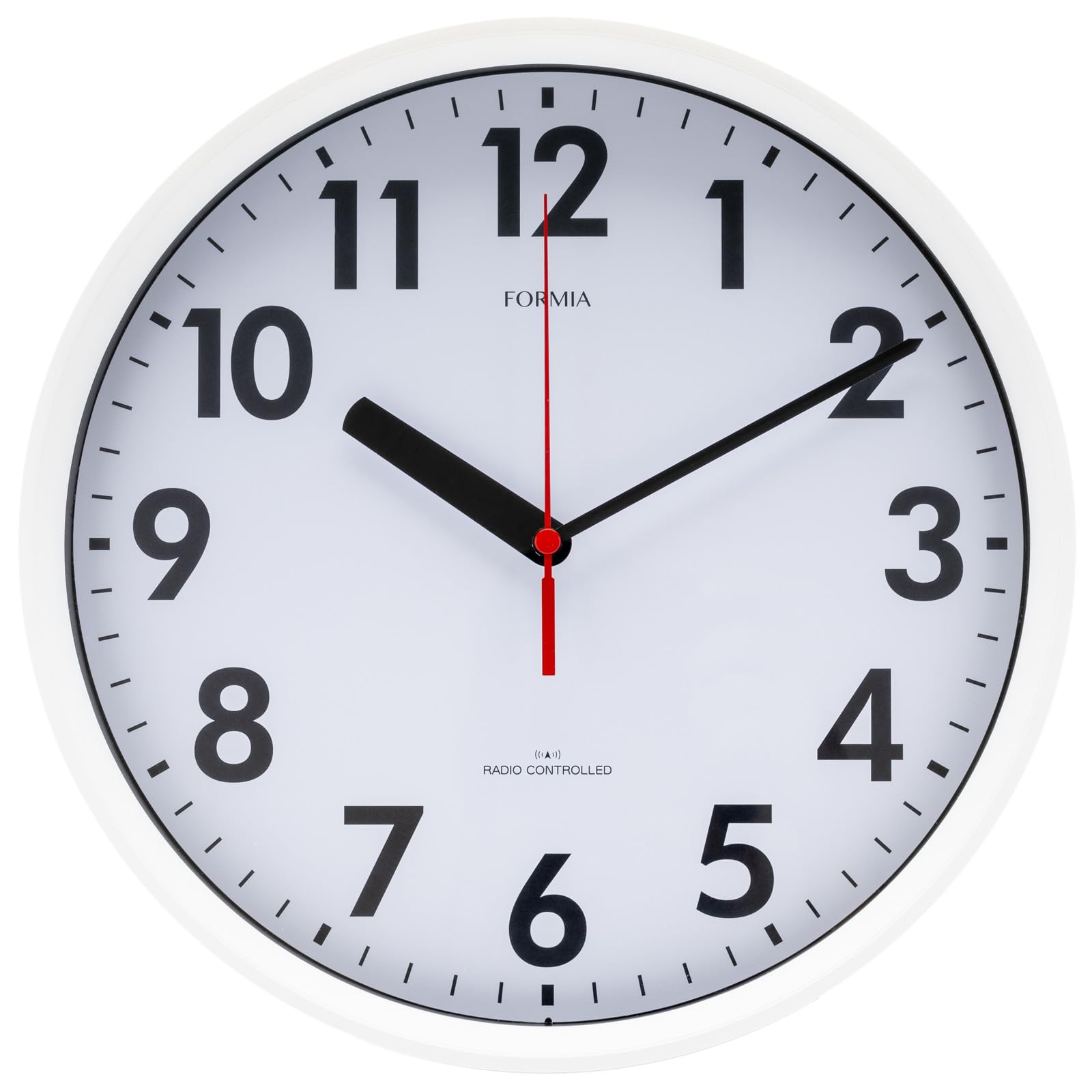 

Formia Wall Easy to Simple Silent Second Hand at Hodogaya Electronics Radio-Controlled Clock, Read, Design, Night, Analog, Sales, White, HWC-022RC-WH