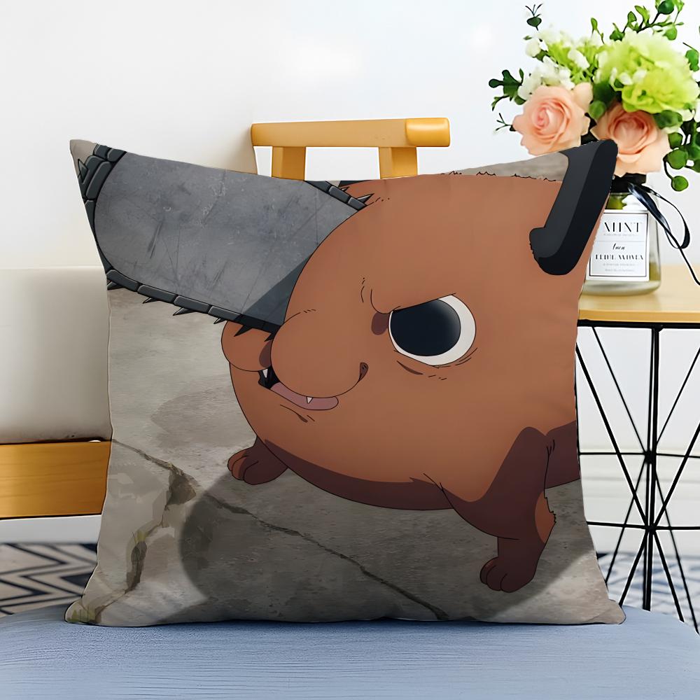 

CChainsaw Man Cushion Cover Washable Linen Pillowcase Soft for Sofa Bed Cozy Home Room Decor 30x30cm