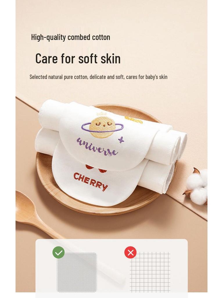 A-Klasse Reines Baumwoll-Schweißabsorbierendes Handtuch für Babys - Sicher, Bestickt, Rückenkissen aus reiner Baumwolle