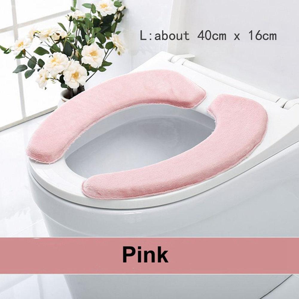 

Моющийся Мягкий Чехол на Крышку Унитаза Теплый Клейкий Плюшевый Коврик для Унитаза Чехол для Сиденья Крышка Накладка на Крышку Сиденья Унитаза pink l