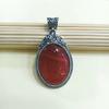 Geometric Gemstone Necklace Pendant With Embedded Semi Precious Stones For Fashion Jewelry Enthusiasts