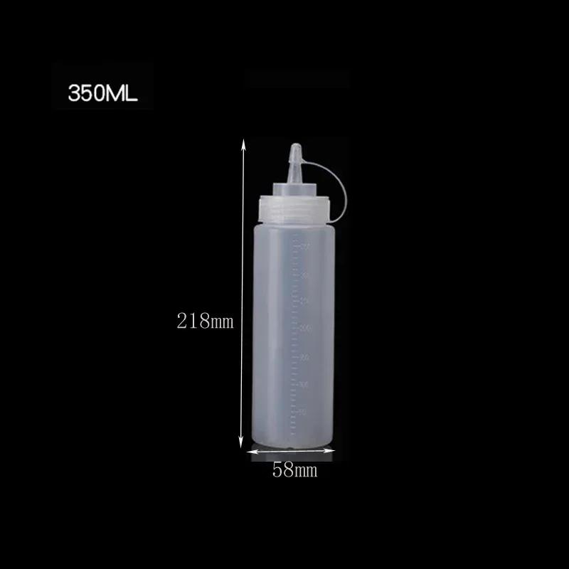 5Pcs 120-1000ml Plastic Sauce Squeeze Bottle Multipurpose Squirt Bottles Condiment Container For BBQ Oil Salad Dressing Kitchen