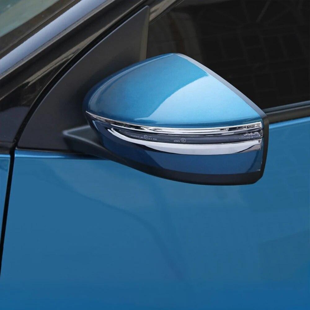 2017 2018  For Nissan Leaf Car Rearview Mirror Decoration Strip Cover Trim ABS Chrome Auto Exterior Styling Accessories 2pcs
