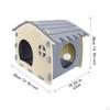 Cat House Enclosed Bed Kitten Shelter Cave Scratch Resistance with Air Vent Window for All