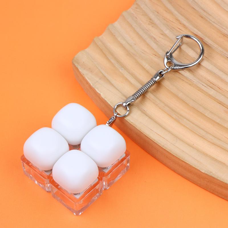 Relaxing Diy Keyboard Keychain Keycap Keys Button Finger Keyboard Cap 1/2/3/4/9Keys Relief Stress Clicker Toy Child Adult