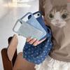 Premium Denim iPhone 14/13 Pro Max Drop-proof Semi-wrapped Case
