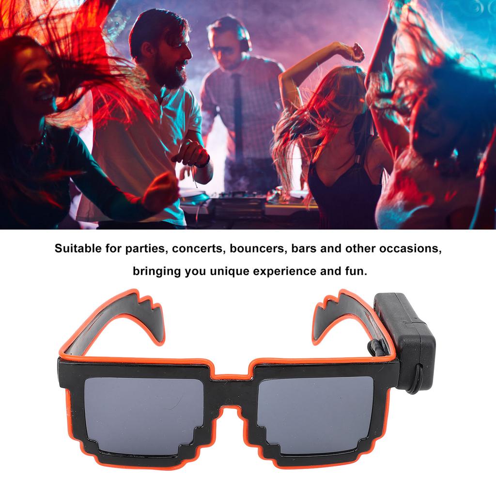 LED Light Up Glasses PVC Comfortable Multifunctional Luminous Glasses for Party Concert Bars