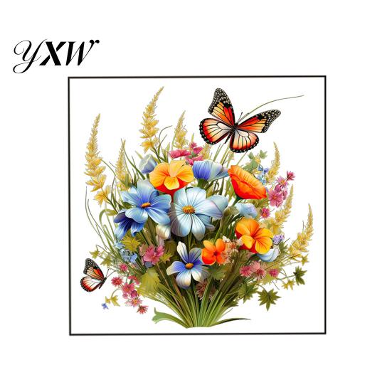 Long-lasting Wall Stickers Vibrant Butterfly Flower Pattern Easy to Adhesive Decals Apply Long-Lasting Decoration Removable Elegant Home Decor