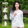 Baleno Women's Blushing Face Cartoon Print UV Protection Sun Hoodie