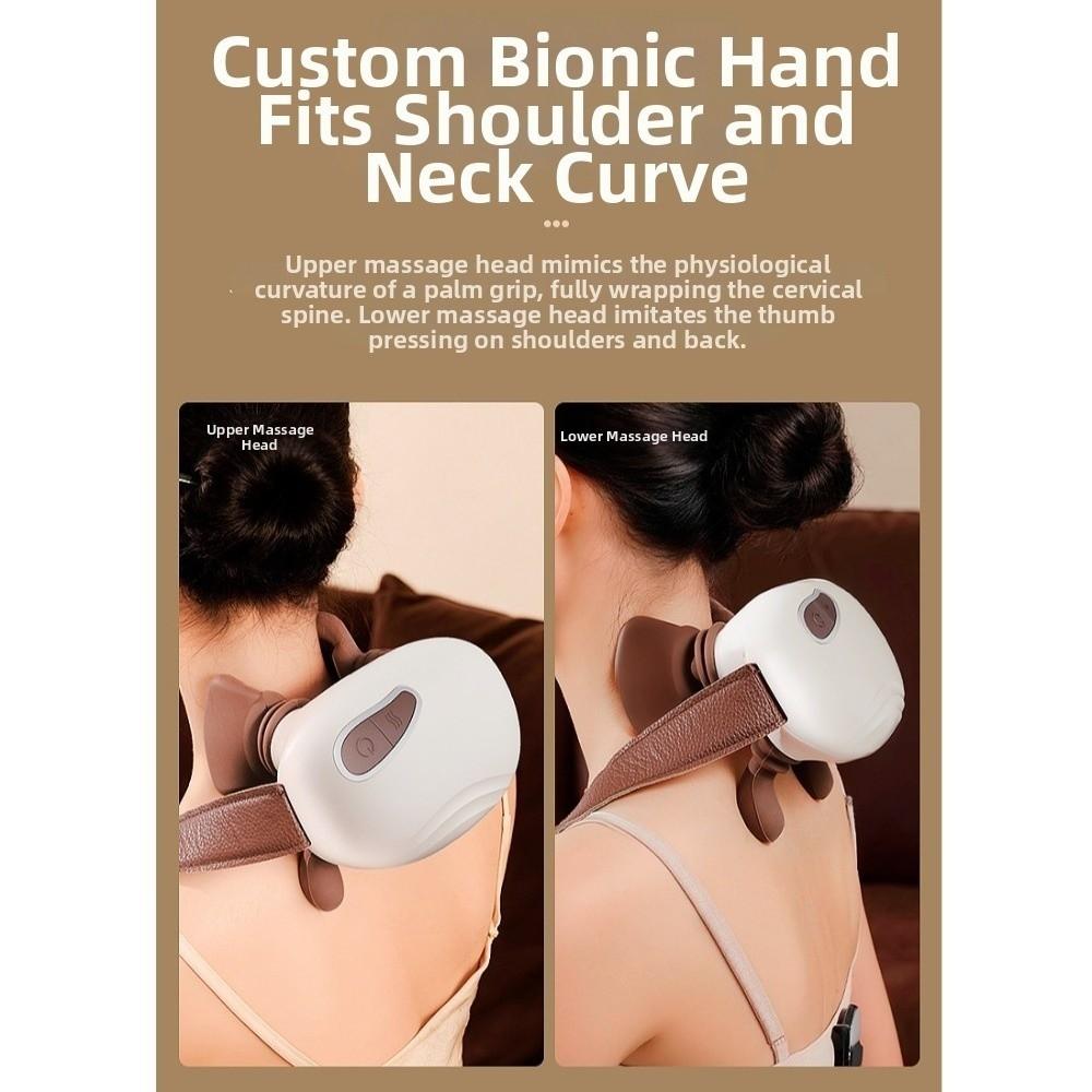 Heating Compress Heated Neck Massager 4D Kneading Massage Pillow Shoulder Massager  Body Relax
