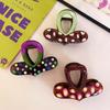Korean Colorful Polka Dot Heart Hair Claw For Women  New Sweet Drip Oil Shark Clip Headdress Hair Accessories
