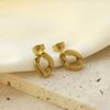 Temperament Simple Personality Geometric Jewelry Accessories Stainless Steel Irregular Shape Earrings Earrings