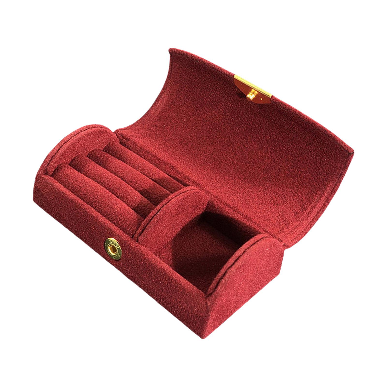 

Elegant Small Jewelry Organizers With Initial Portable Special Gifts Home Accessory for Birthdays and Holidays красный