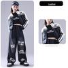Neujahr Kinder Hip Hop Tanz Outfit - Amerikanische Trendige Lederjacke & Performance Set