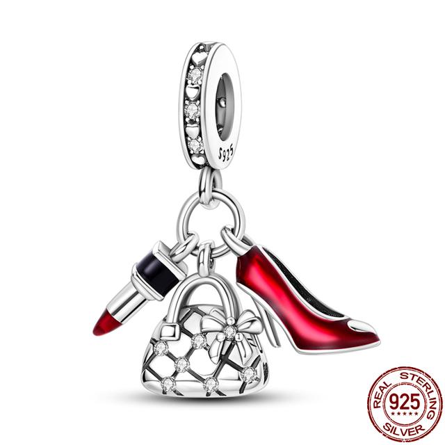 

Новинка из стерлингового серебра 925 пробы, светящиеся красочные подвески в виде светлячков, подходят для браслета, ювелирные изделия из бисера для женщин