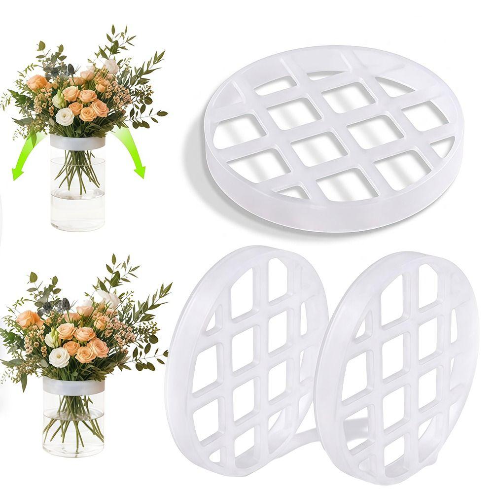 1/2Pcs Silicone Silicone Flower Arranging Grid Stretchable Washable Reusable Flower Arranger Stretchable Structure Translucent