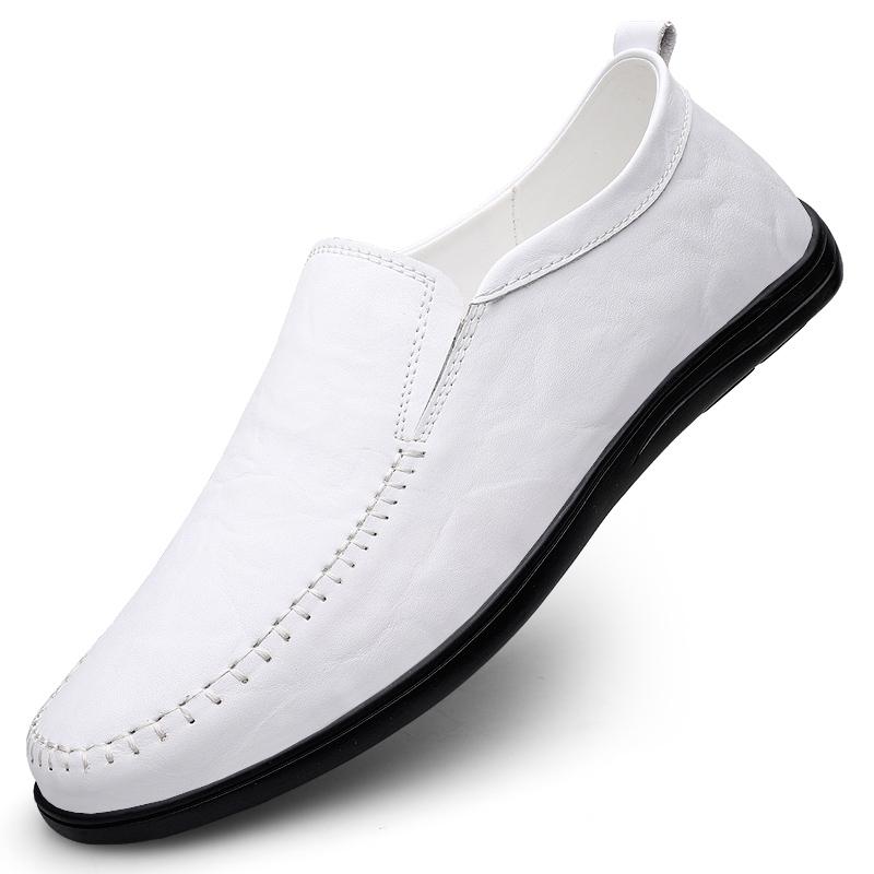Fashion Fashion Genuine Leather Casual Shoes 2025 New Men Flats Slip-on Men's Dress Loafers Spring Autumn Soft-soled Male Driving Shoes