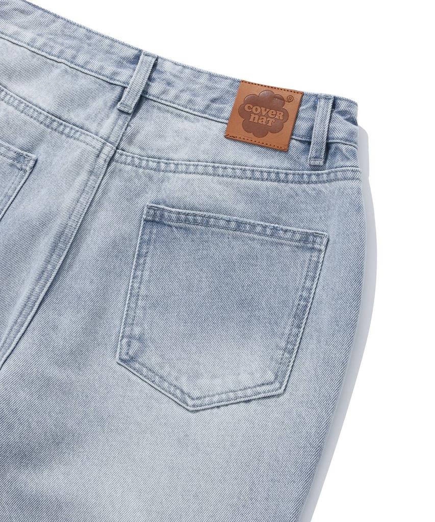 COVERNAT WOMAN Semi Bootcut Denim Pants Light Blue