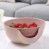 Compote Plastic European Double-layer Melon Seed Fruit Draining Plate Lazy Dried Fruit Plate Round Creative Homeware