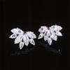 Huitan Gorgeous Women's Stud Earrings Full with Dazzling CZ Stone Sparkling Ear Piercing Earrings Party Jewelry