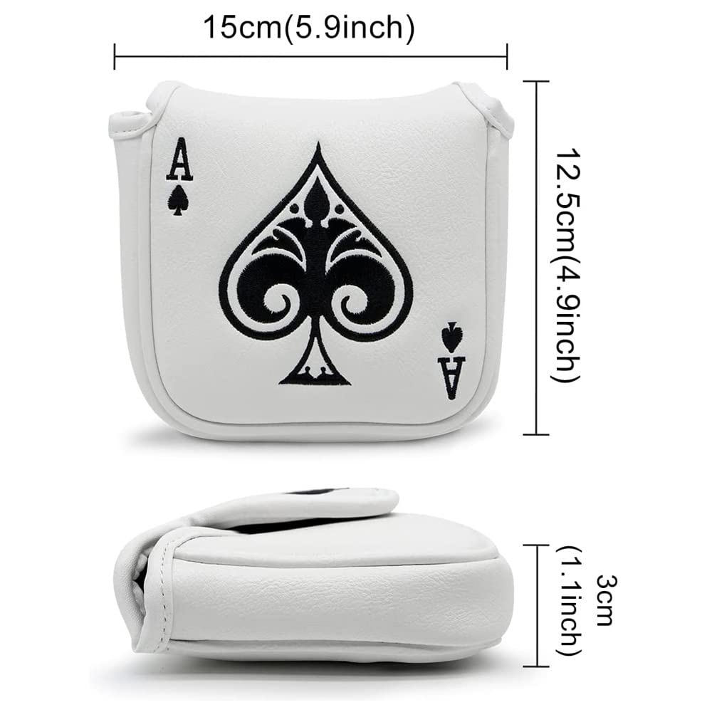 Putter Cover Iron Cover Putter Case Head Cover Mallet Type Pin Type PU Leather Stylish Simple Design (neo Mallet Type)