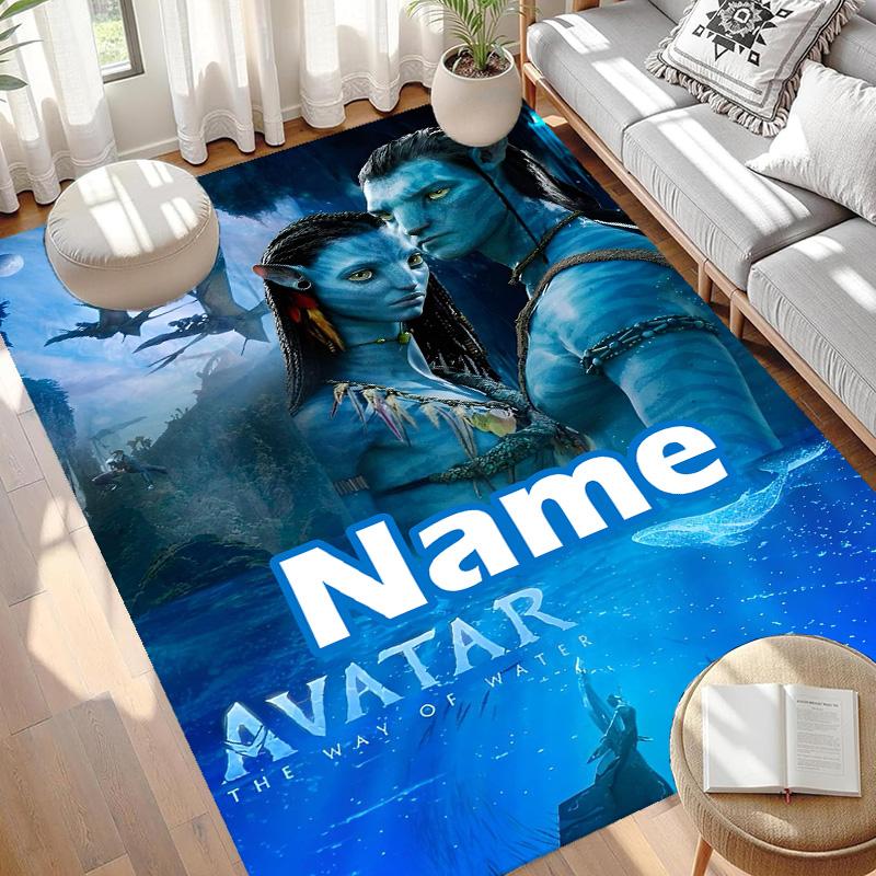 Custom Name Personalized Avatar Print Carpet, Versatile Home Decor Rug, for Playroom, Apartment, Balcony, Entryway, Hallway Gift