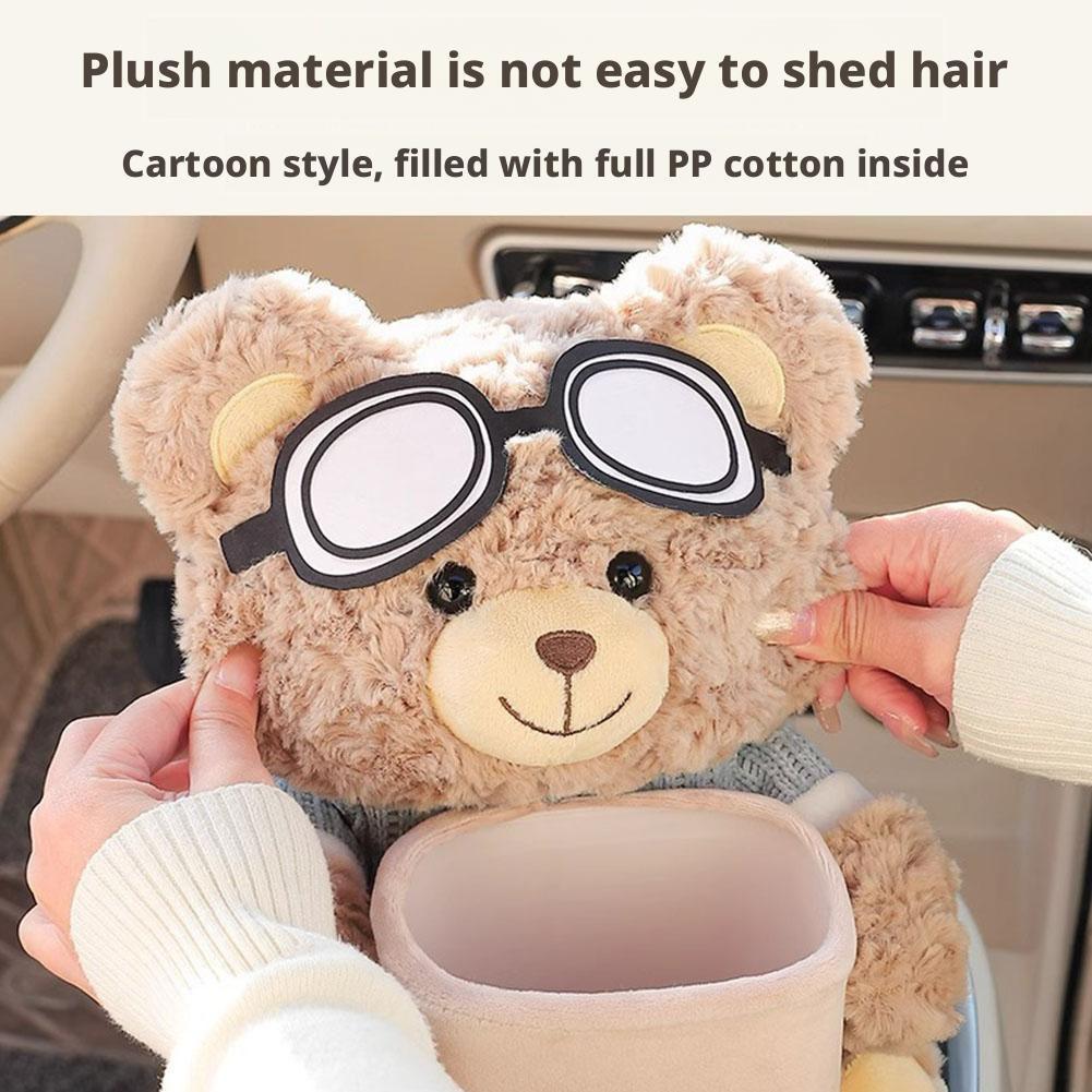 Car Tissue Box Trash Can 2-in-1 Creative Car Armrest Box Drawer Box Universal Fit Easy Install Auto Interior Storage Decoration